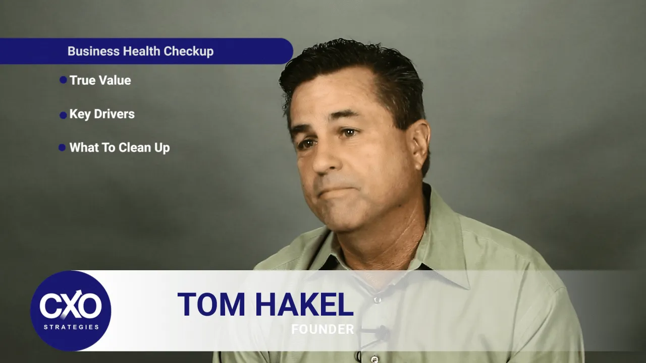 Tom Hakel explaining the CXO business health checkup